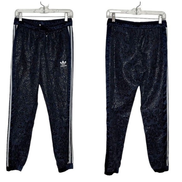 ADIDAS Couture Navy SuperStar Moscow Track Pant Textured Womens Size Small - Picture 9 of 10